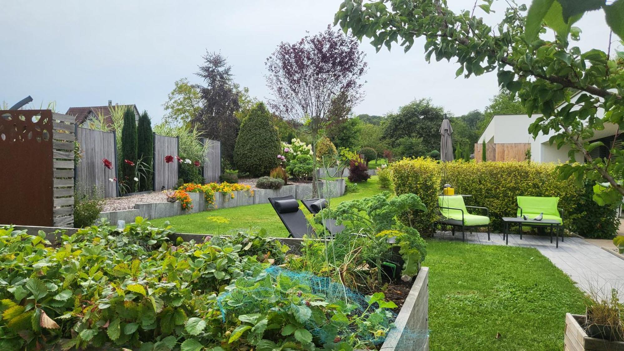 Le Jardin Des Pies Bed and Breakfast Manspach Exteriör bild
